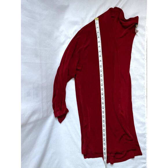 Vintage Touch of Class Clothing Slinky Red Cardigan Plus Size 2X/3X Open Acetate - Picture 8 of 9